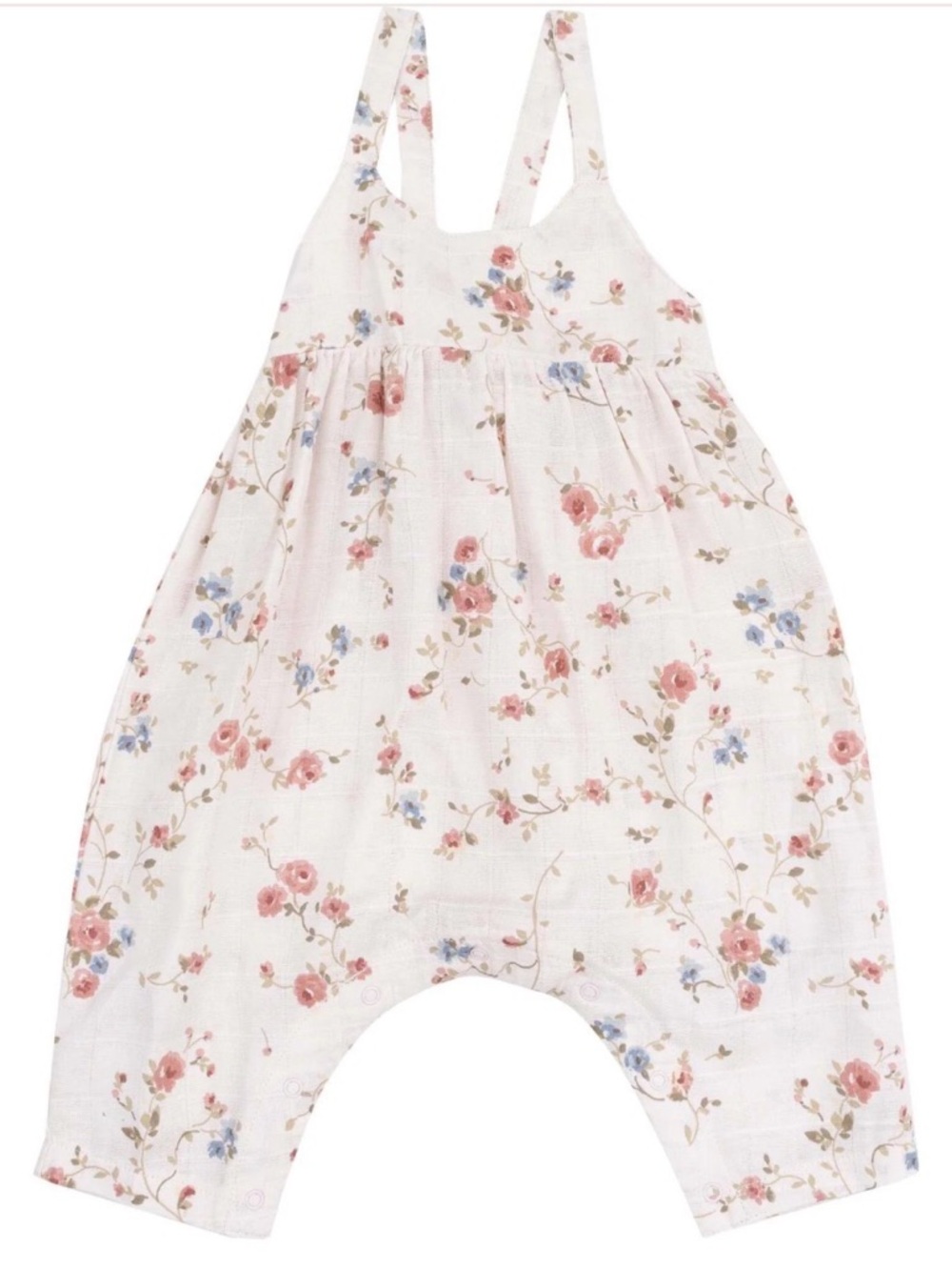 Angel Dear Muslin Tie Back Romper - Climbing Roses